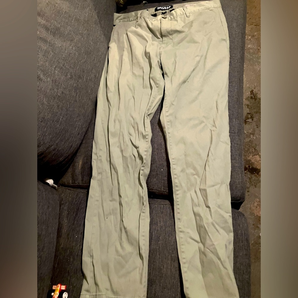 RWH14 Tan Beige olive khaki straight upland edition stlye dress pants size 36
